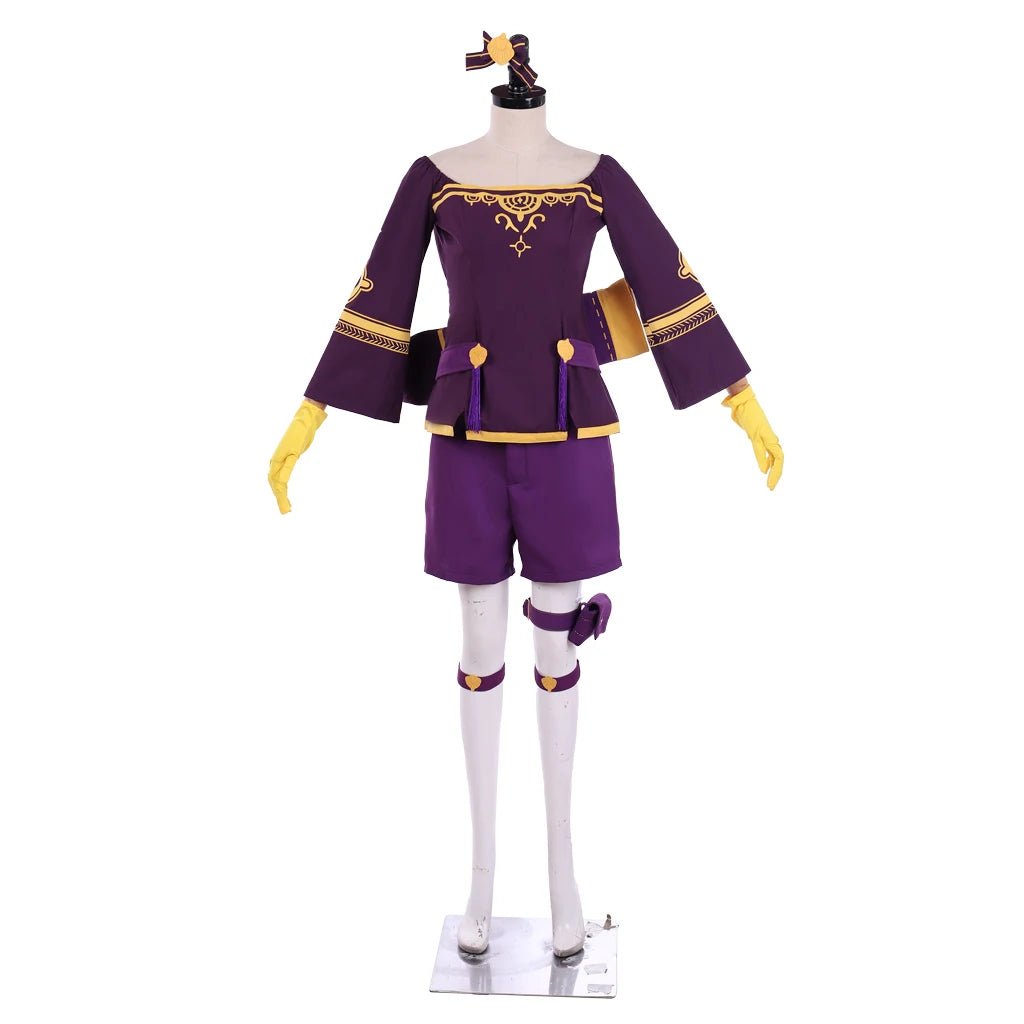 Bernadetta Cosplay Kostüm Feuer Emblem Frauen Fantasia Lila Kampfanzug Halloween Party Krieger Verkleidung Outfits