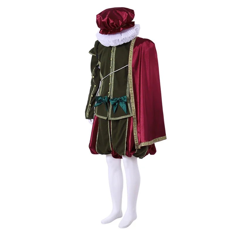 18. Jahrhundert König & Prinz Tudor Cosplay Kostüm - Edler Blauer Rokoko Anzug für Männer | Silberkönig Mittelalter Serie