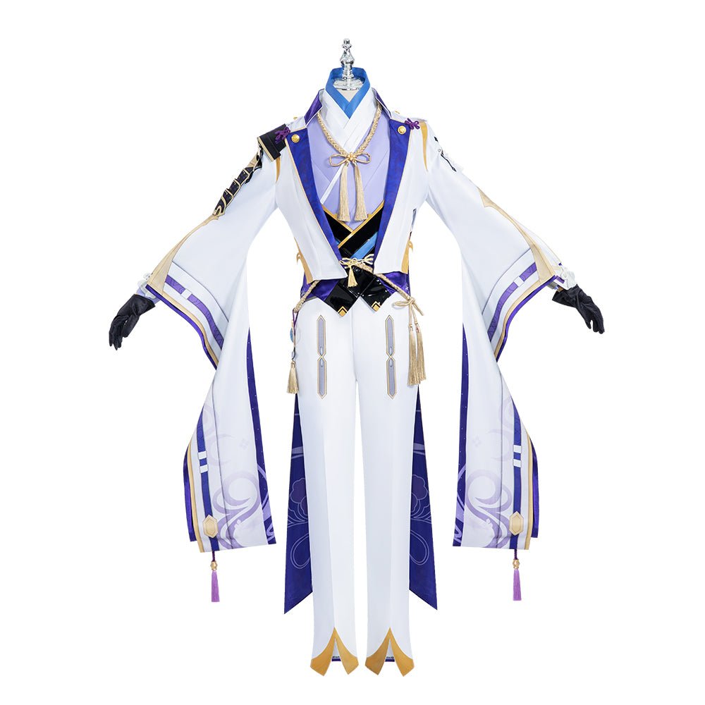 Genshin Impact Kamisato Ayato Cosplay Kostüm für Männer Uniform, Anime Halloween Outfit