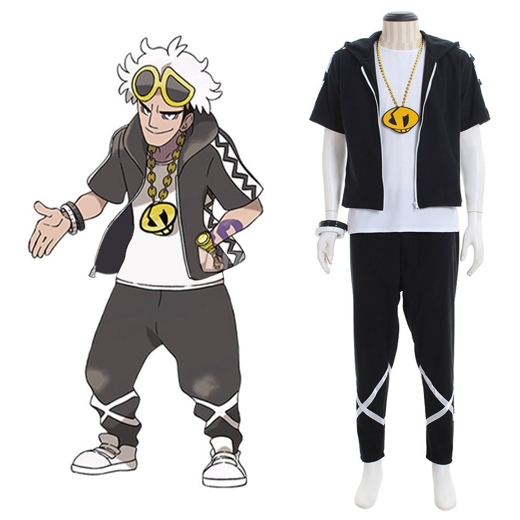 Pokémon Sonne und Mond Guzma Cosplay Jacke - Team Skull Boss Jacke für Anime Fans