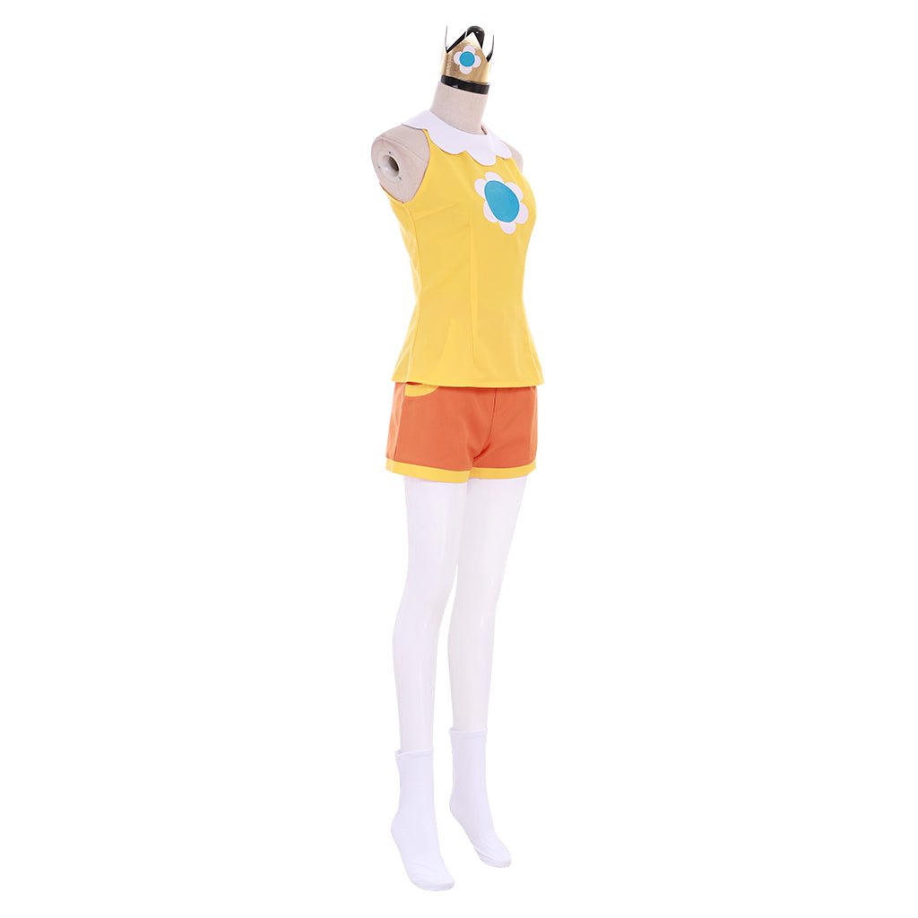 Daisy Cosplay Kostüm Gelbes Tennis Outfit | Prinzessin Daisy Sportbekleidung für Cosplay
