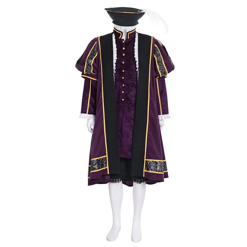 Tudor König Heinrich VIII Cosplay Kostüm - Mittelalter Renaissance Herr Outfit | Silberkönig