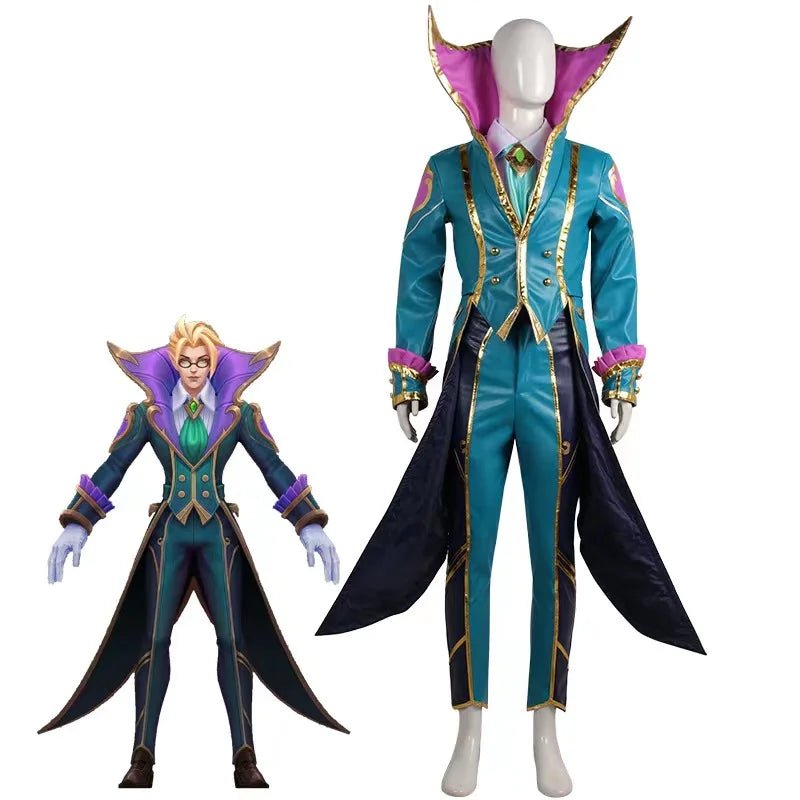 LOL Vladimir Der Scharlachrote Schnitter Cosplay Kostüm Jacke Hemd Volles Kostüm für Männer Erwachsene Halloween Outfit