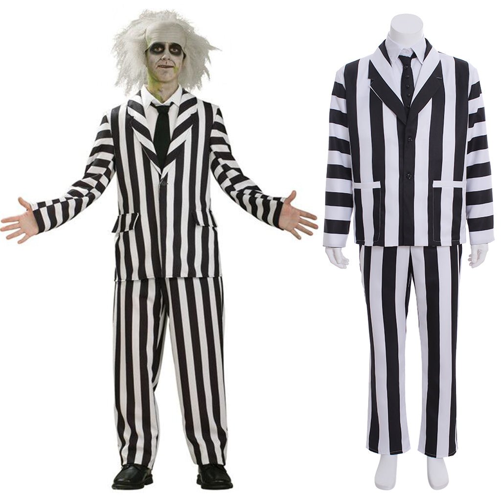 Silberkönig Herren Beetlejuice Teen Kostüm