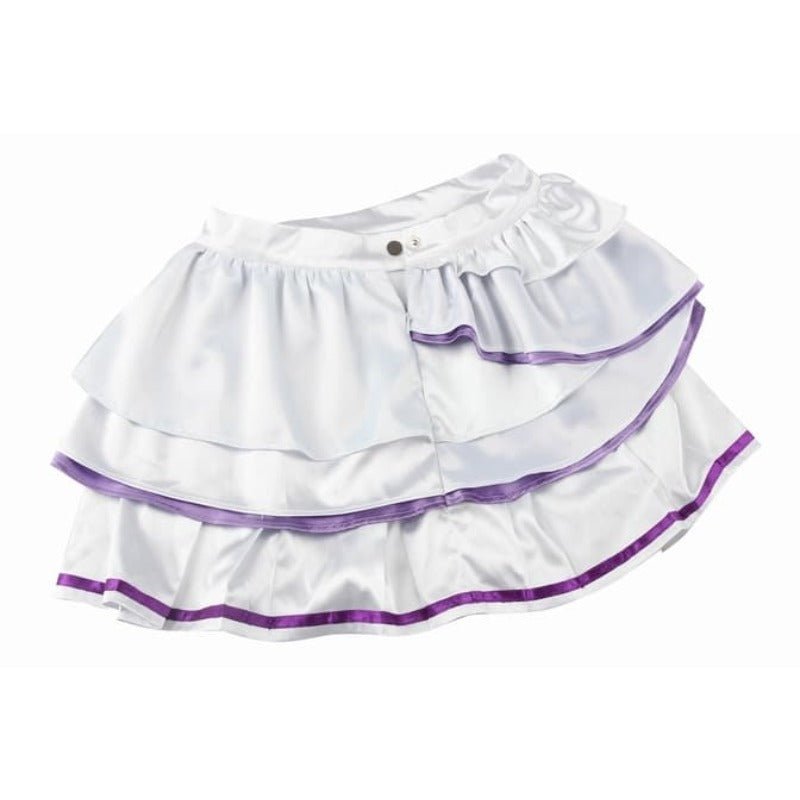 Emilia Cosplay Kostüm - Re:Zero Kara Hajimeru Isekai Seikatsu Anime Kleid mit Kopfschmuck für Halloween Party
