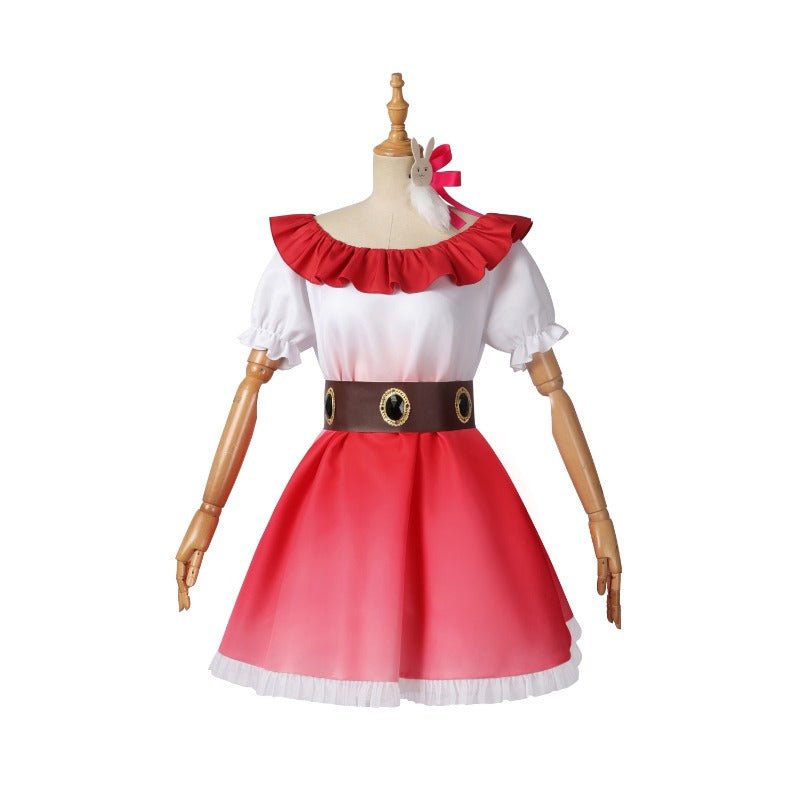 OSHI NO KO Hoshino Ai Cosplay Kostüm Sängerin Kleid Komplettset mit Rock und Kopfschmuck