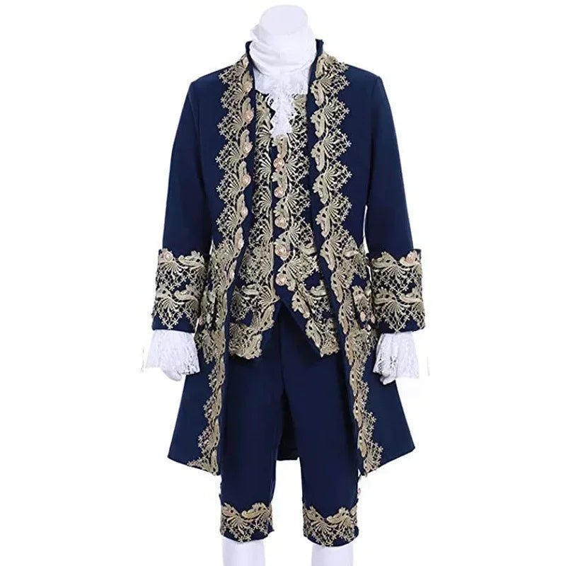 Luxus Viktorianisches König Prinz Kostüm für Männer – Royales Theater Cosplay Outfit mit Jacke, Weste und Hose