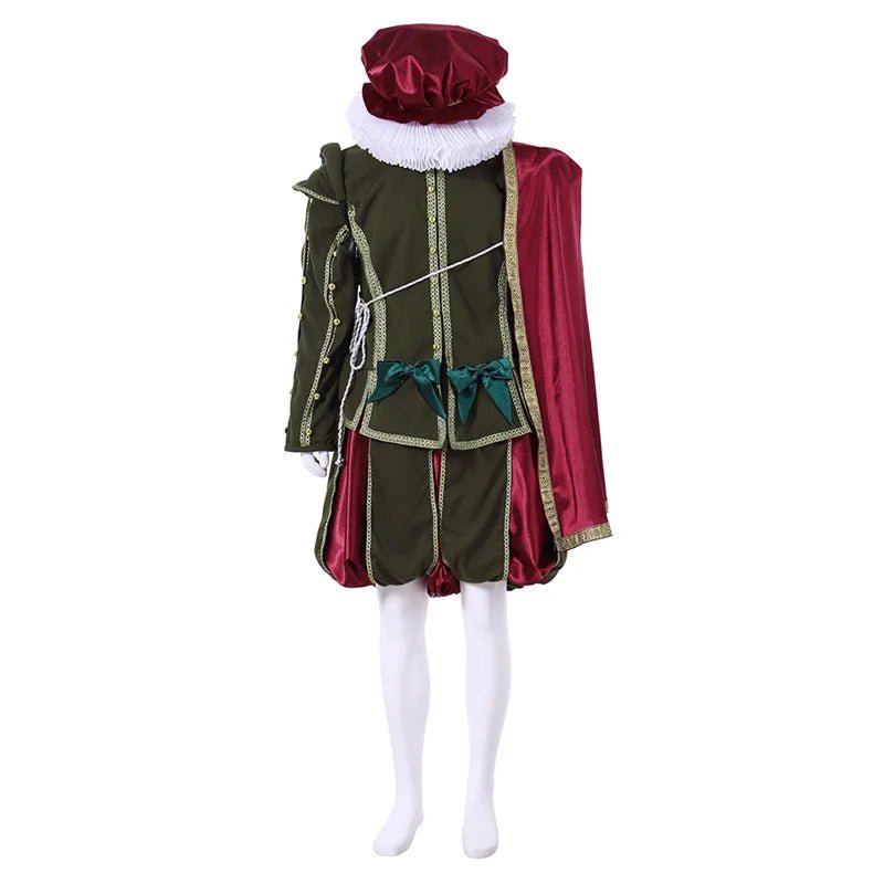 18. Jahrhundert König & Prinz Tudor Cosplay Kostüm - Edler Blauer Rokoko Anzug für Männer | Silberkönig Mittelalter Serie