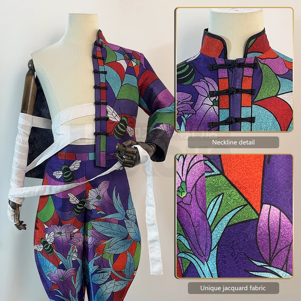 Tokyo Anime Rindo Haitani Cosplay Kostüm Perücke Rose Netz Jacke Hose Bandagen Neuheit Ausstellung Halloween