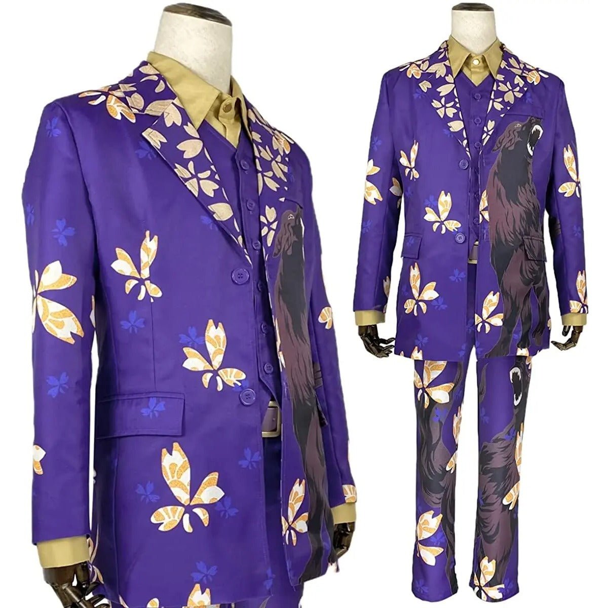 Tokyo Anime Cosplay Kostüm Ausstellung Anzug Keisuke Baji Uniform Mantel Lila Wolf 4-teiliges Set Halloween Geschenk