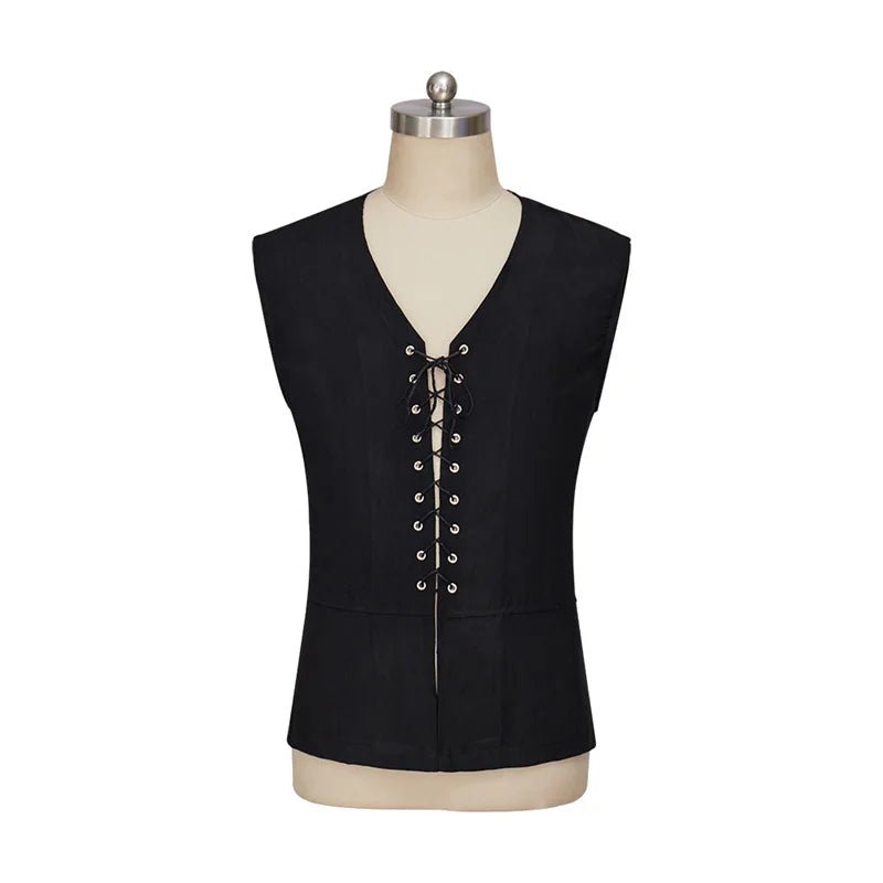 Mittelalterliche Wikinger Steampunk Weste - Gotische Renaissance Piraten Weste für Männer | Silberkönig Cosplay Serie