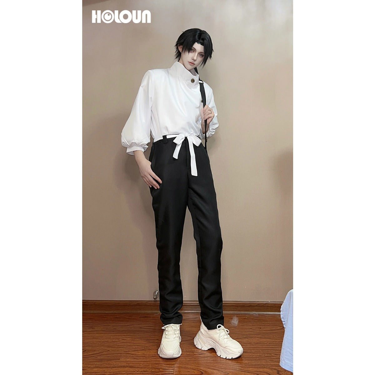 Jujutsu JJK Manga Anime Yuta Okkotsu Cosplay Kostüm Perücke Jacke Schwarze Hose Uniform Rose Netz Synthetik Halloween