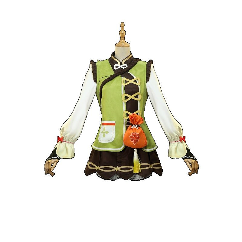 Yaoyao Cosplay Kostüm Halloween Karneval Outfit mit Perücke & Rucksack für Frauen & Kinder