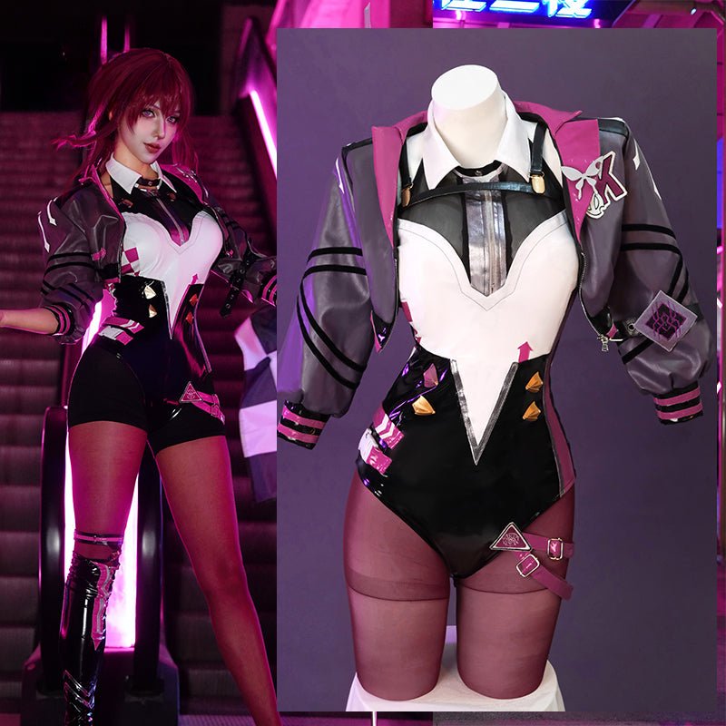 Original Honkai Star Rail Kafka Cosplay Kostüm Kafka Derivat Rennanzug Halloween Damen Overall