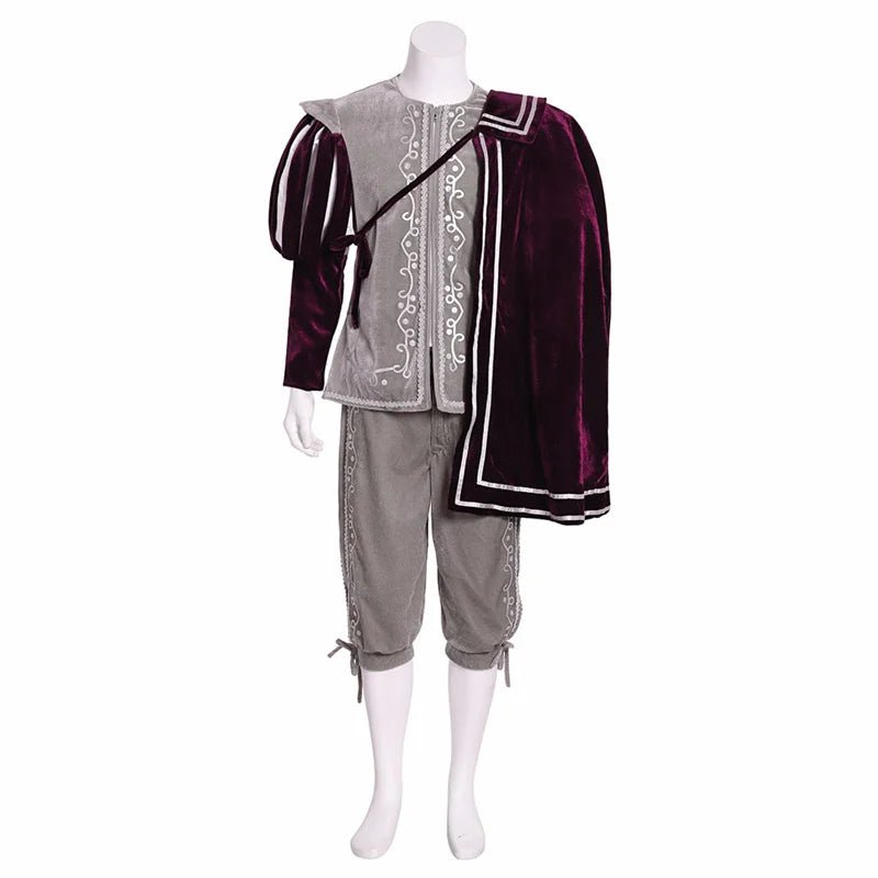 Männer Mittelalter Tudor König & Krieger Kostüm – Elizabethan Ritter Cosplay Outfit für Halloween | Silberkönig