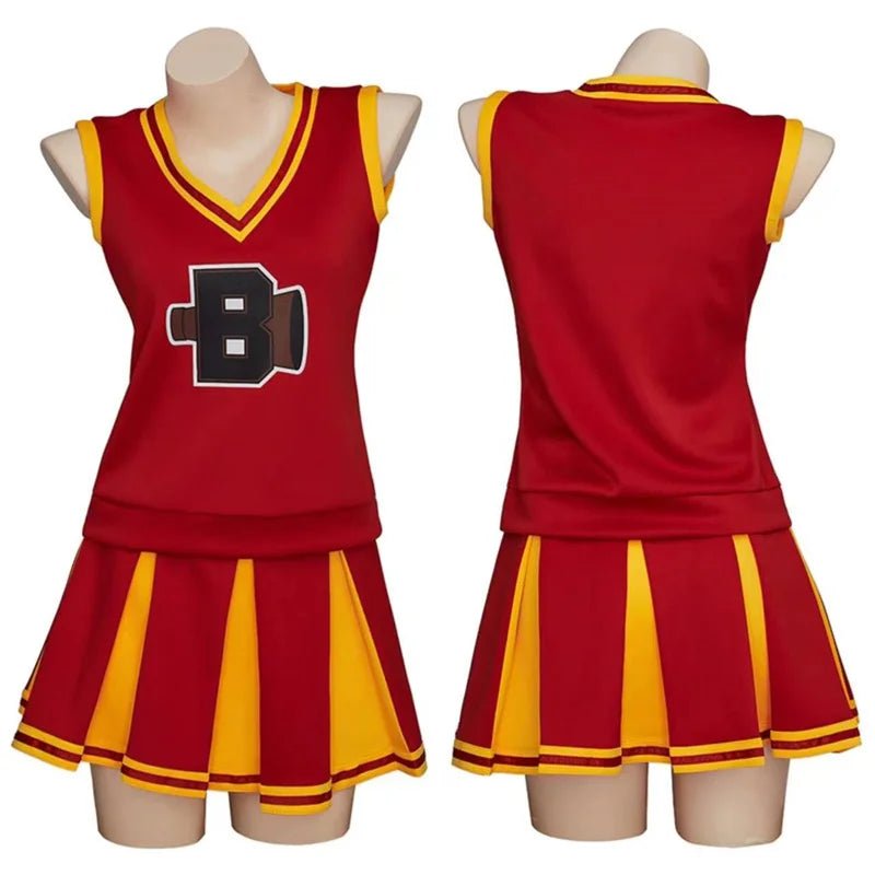 Sabrina Cheerleader Kostüm Cosplay Rotes High School Cheer Uniform Outfit für Frauen