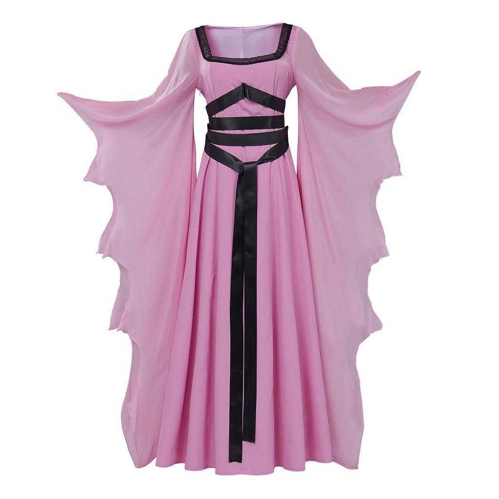 Lily Munster Cosplay Kostüm | Viktorianisches Gothic Hexenkleid & Vampirumhang | Halloween Outfit für Damen