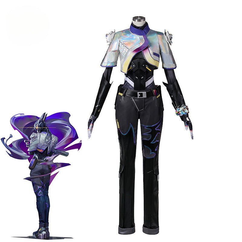 Game Valorant Vyse Cosplay Kostüm Sentinel Vyse Agent Rose Frauen Punk Uniform Halloween Party Outfit