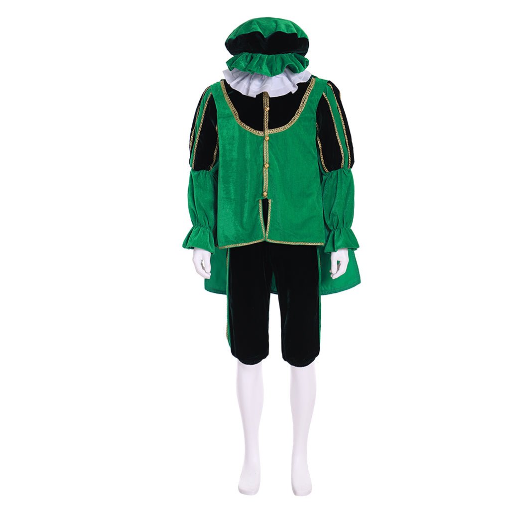 Männer Mittelalter Tudor Renaissance Kostüm - Elisabethanisches Hofuniform Grüner Anzug