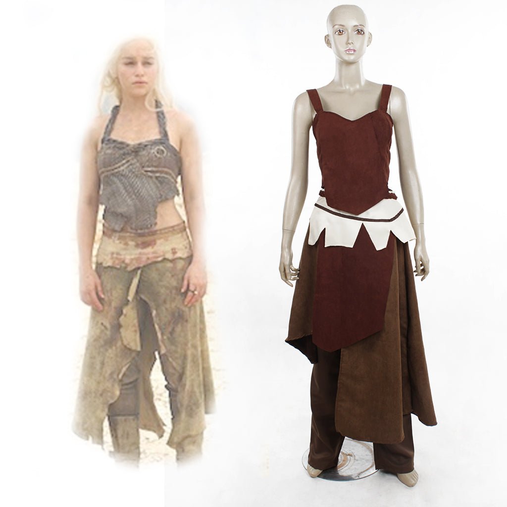 Daenerys Kostüm für erwachsene Frauen - Königin Kostüm Oberteil, Kleid, Hose