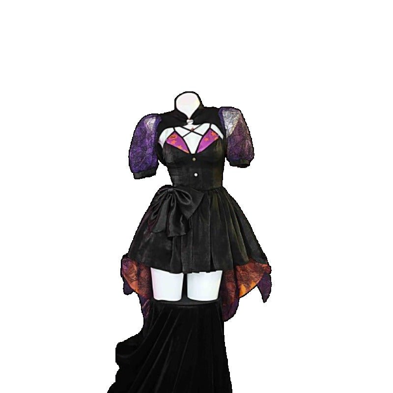 Anime Mein Dress-Up Darling Marin Kitagawa Hexenkleid Party Uniform Perücke+Hut Cosplay Kostüm Halloween Damen