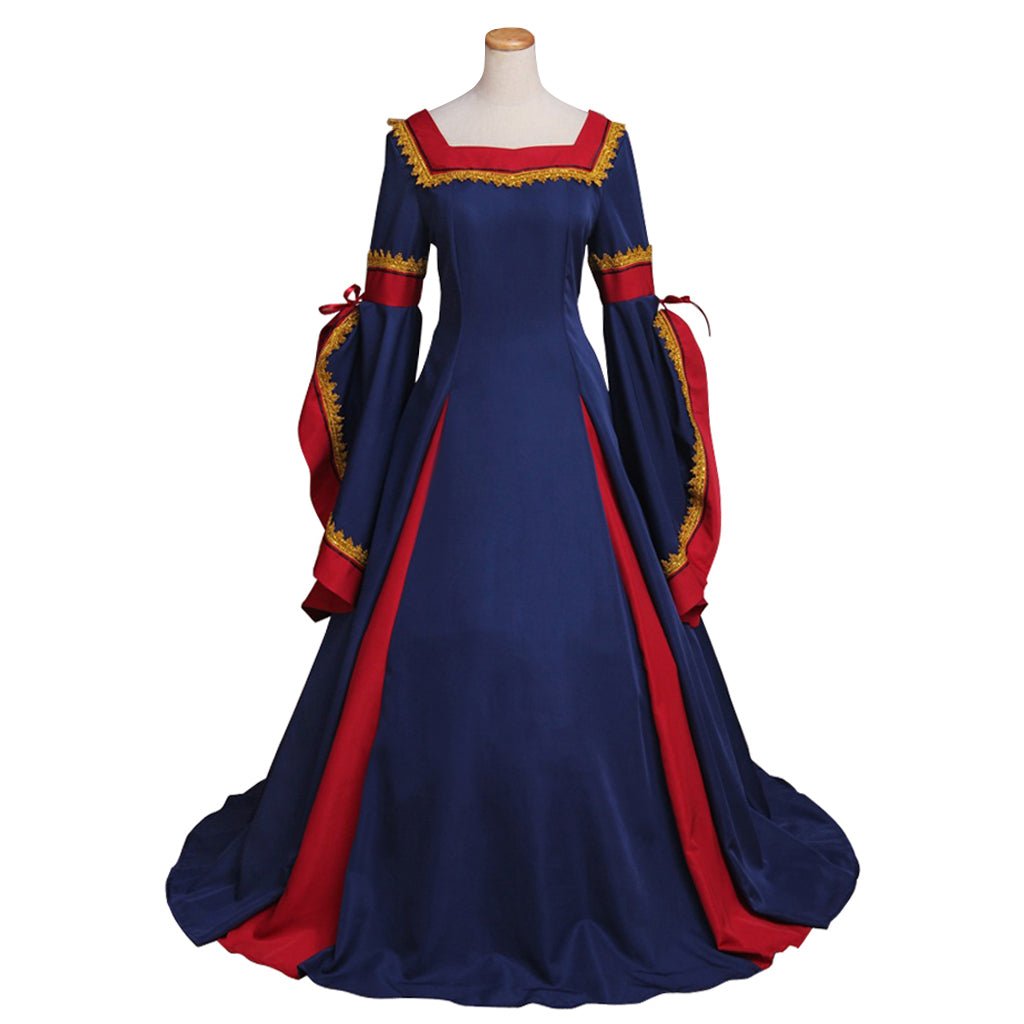 Damen Frühlings Mittelalter Kleid Kostüm - Maßgefertigt Vintage Viktorianisch Renaissance Cosplay Kleid für Karneval Party