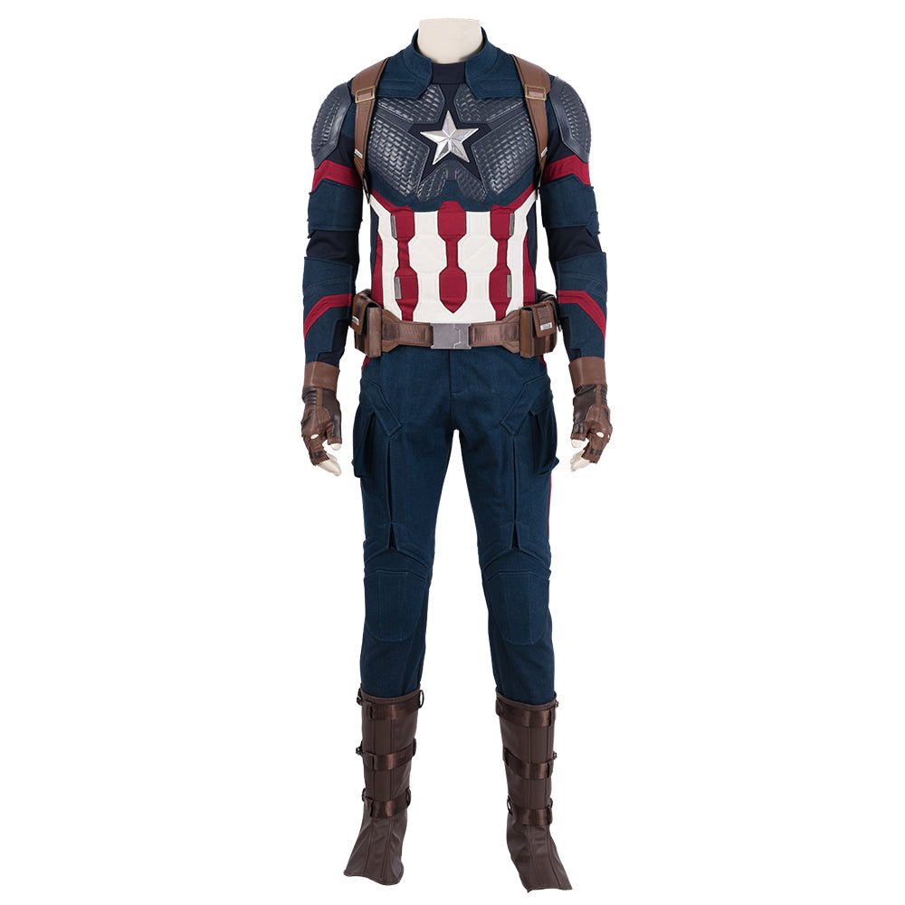 Avengers: Endgame Captain America Cosplay Komplettset - Premium Qualität Filmreplik