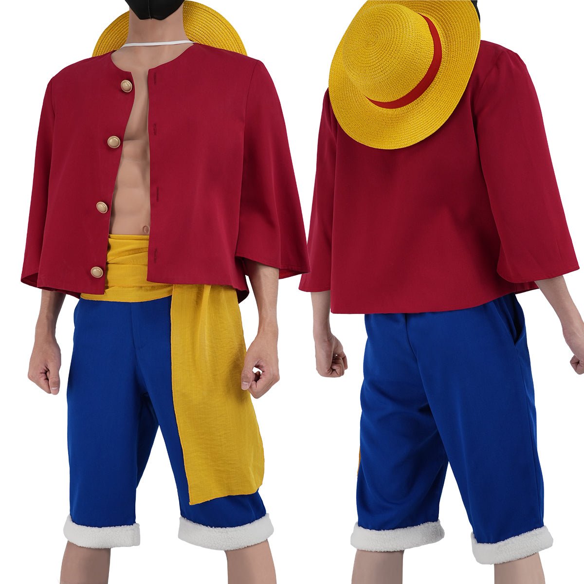 Monkey D. Luffy Cosplay Kostüm - Premium One Piece Anime Outfit