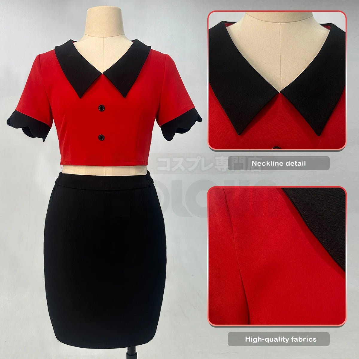 Haz Hotel Anime Vaggie Cosplay Kostüm Perücke Top Rock Lang Silber Grau Rose Netz Kamm Cos Convention Halloween Geschenk