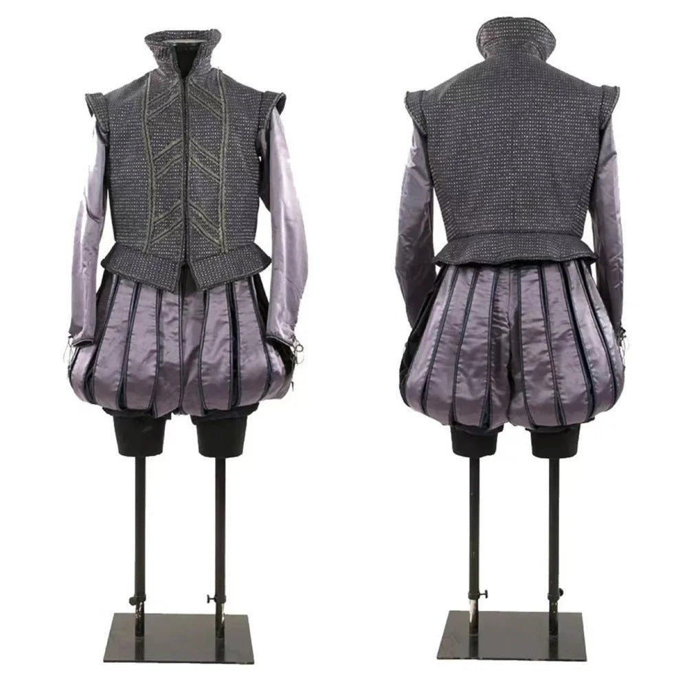 Edles Mittelalterliches Tudor Renaissance Cosplay Kostüm - König, Prinz oder Ritter Anzug für Herren | Silberkönig