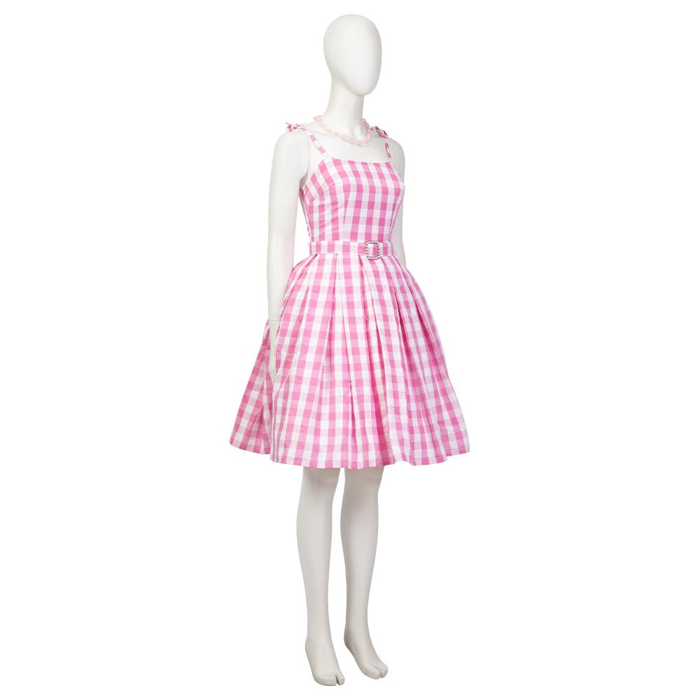 Damen Barbie Rosa Karo Kostüm Kleid - Embrace den ikonischen Stil