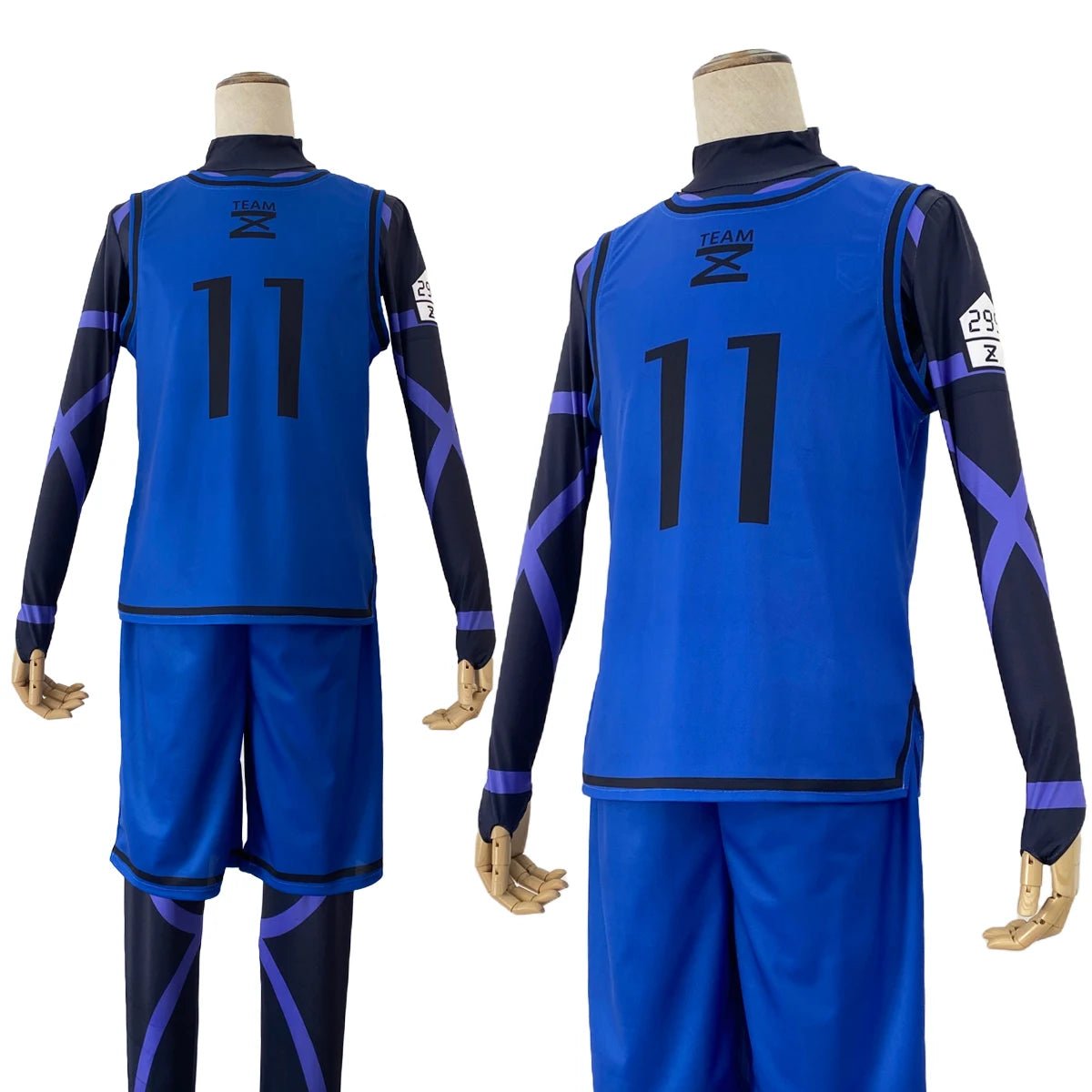 Blue Lock Anime Cosplay Kostüm Perücke Isagi Yoichi Chigiri Bachira Rensuke Kunigami Fußball Trainingsanzug Rose Netz Geschenk