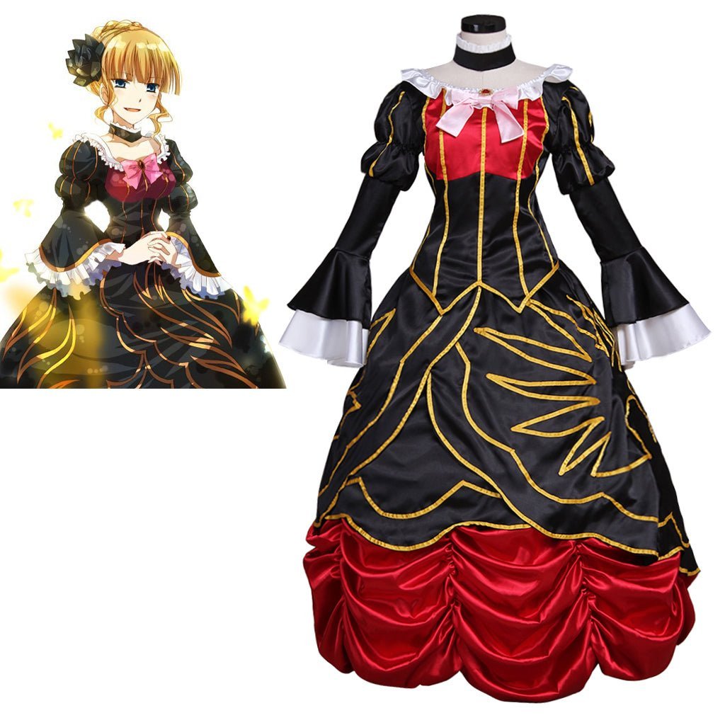 Umineko no Naku Koro Ni Beatrice Cosplay Kostüm | Goldene Hexe Beatrice Kostüm