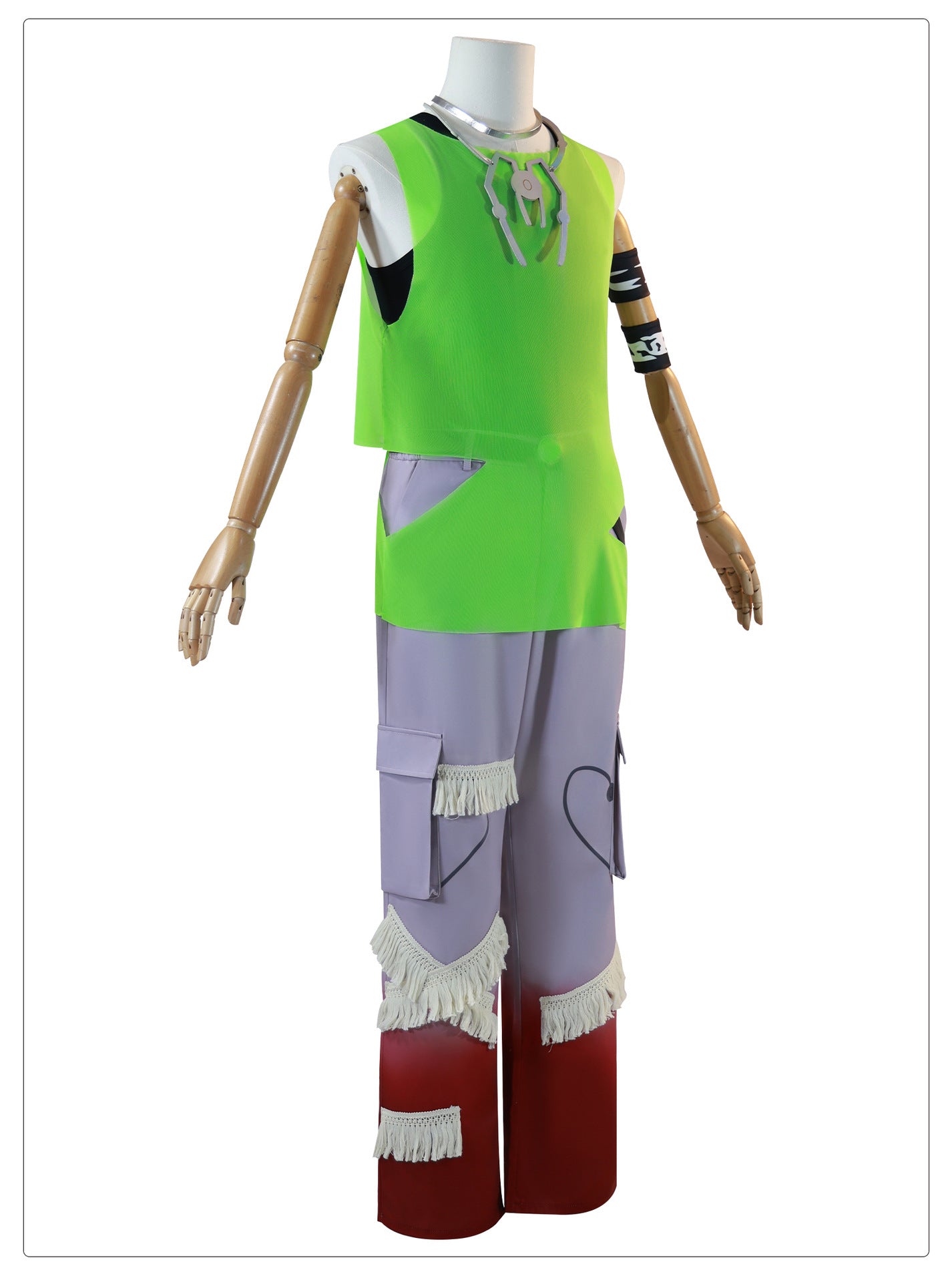 Seltsame Bühne Alien Bühne R7 TILL Grünes Anime Cosplay Outfit