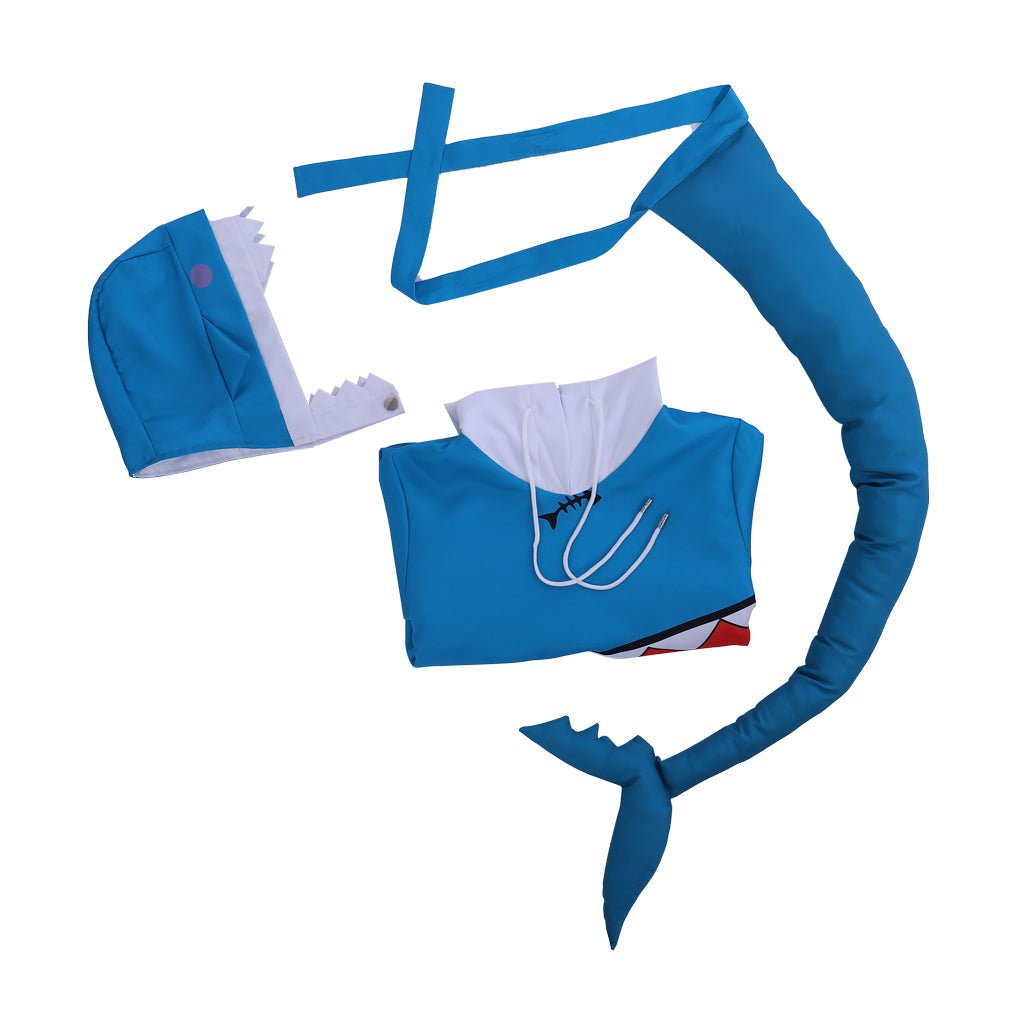 Hololive VTuber Gawr Gura Haifisch Hoodie Cosplay Kostüm