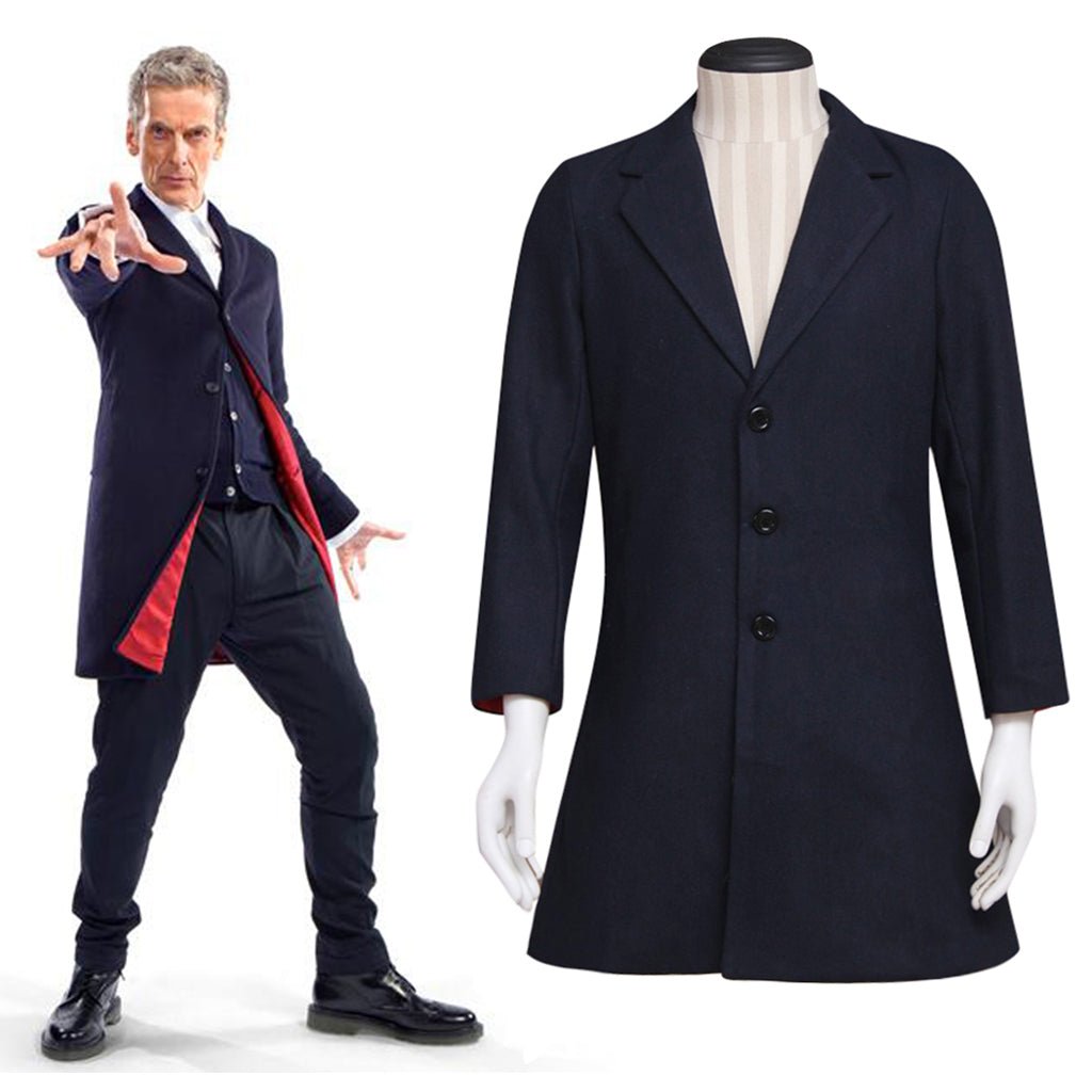 Zeitreisender Kostüm für Männer - Trenchcoat Cosplay für Männer - Who 12 Doctor Dr Capaldi Langer Mantel Kollektion