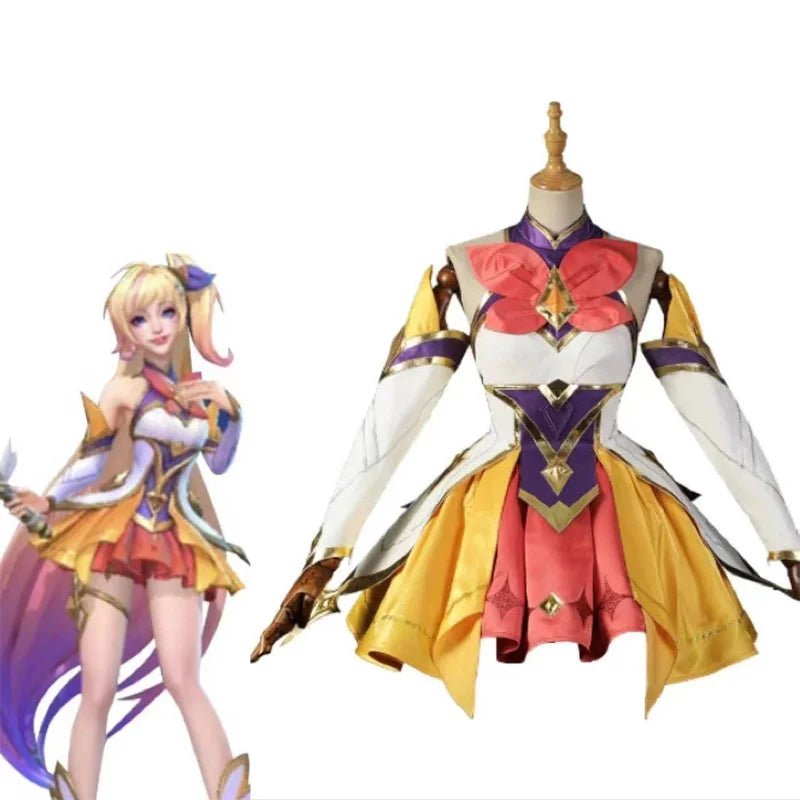 LOL Star Guardian Seraphine Cosplay Damen Kostüm Set Outfit für Halloween und Karneval