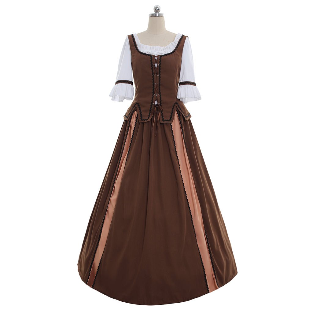 Maßgeschneidertes mittelalterliches Aristokratenballkleid Viktorianisches Kostüm Gothic Abendkleid Grün Vampirkleid für Halloween und Karneval