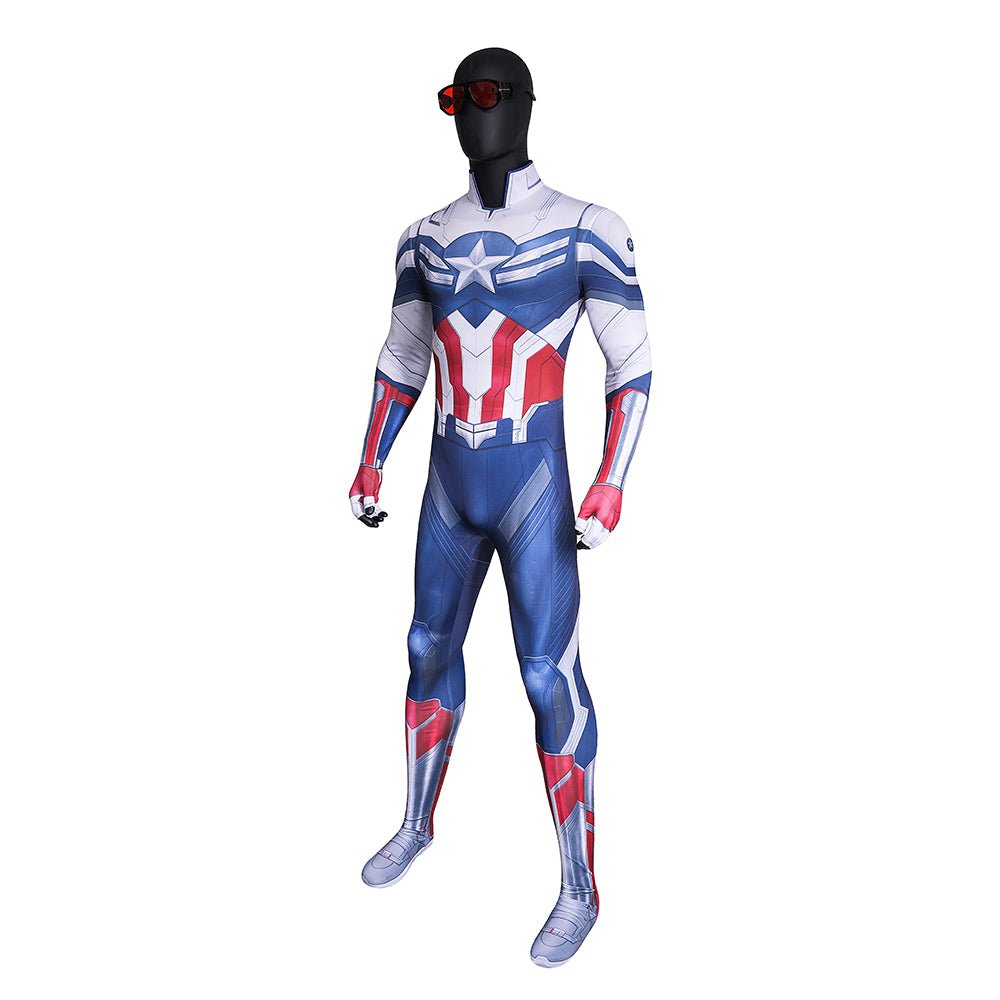 Falke Captain America Weiß Blauer Anzug - Film Cosplay Kostüm