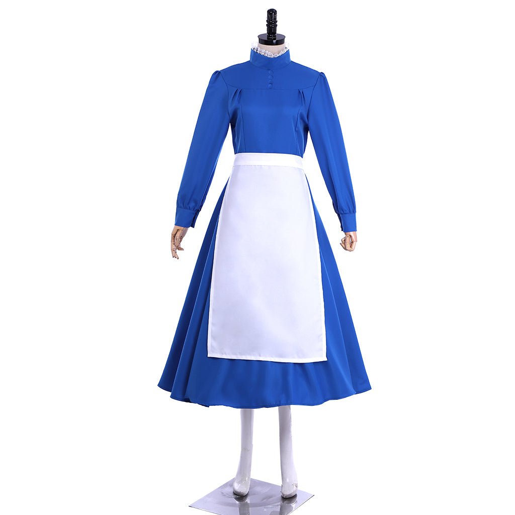 Plus Size Howl's Moving Castle Sophie Hatter Blaues Kleid Cosplay Kostüm