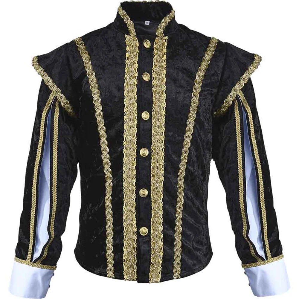 Herren Tudor Jacke Cosplay Kostüm - Renaissance Elisabethanische Uniform für Mittelalterliche Veranstaltungen