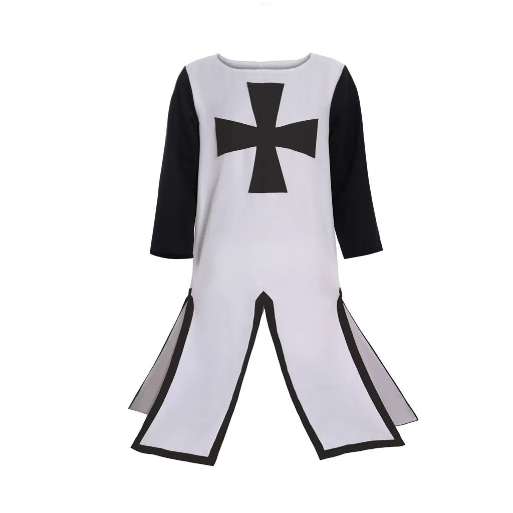 Mittelalterliches Ritter Renaissance Krieger Cosplay Kostüm - Hospitaller Tabard Surcoat & Bürgerkrieg Robe für Männer