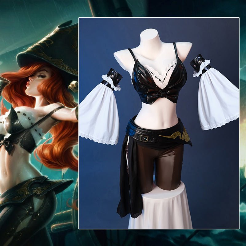 LOL Miss Fortune Cosplay Kostüm Spiel LOL Die Kopfgeldjägerin Miss Fortune Outfit Halloween Damen Anzug Champion Skin