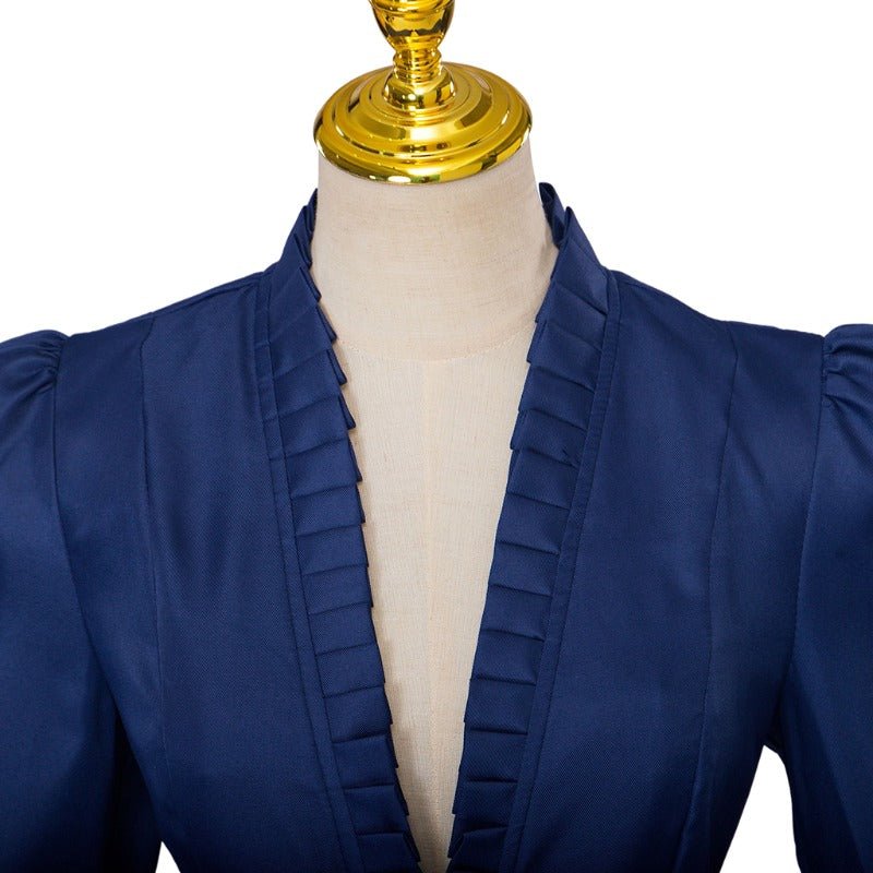 Vintage Gotisches High-Low Cocktailkleid – Damen Mittelalter Cosplay Langarm Bodycon Kostüm