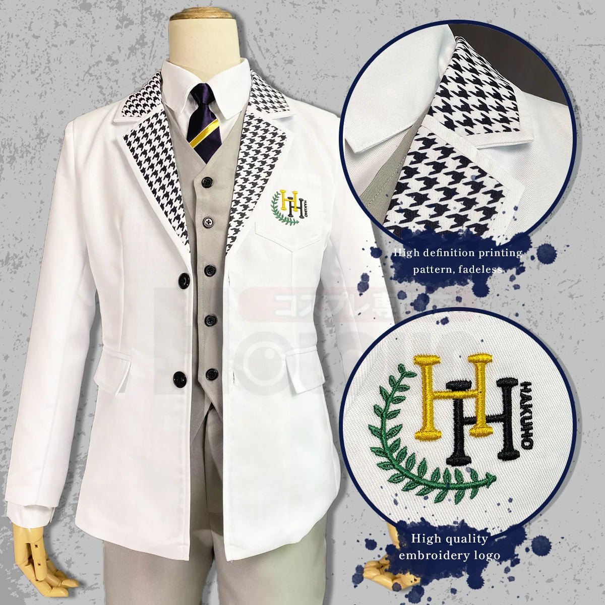 Blue Lock Anime Cosplay Kostüm Perücke Episode Nagi Reo Mikage DK Schuluniform Stickerei Anzug Rose Netz Synthetische Fasern