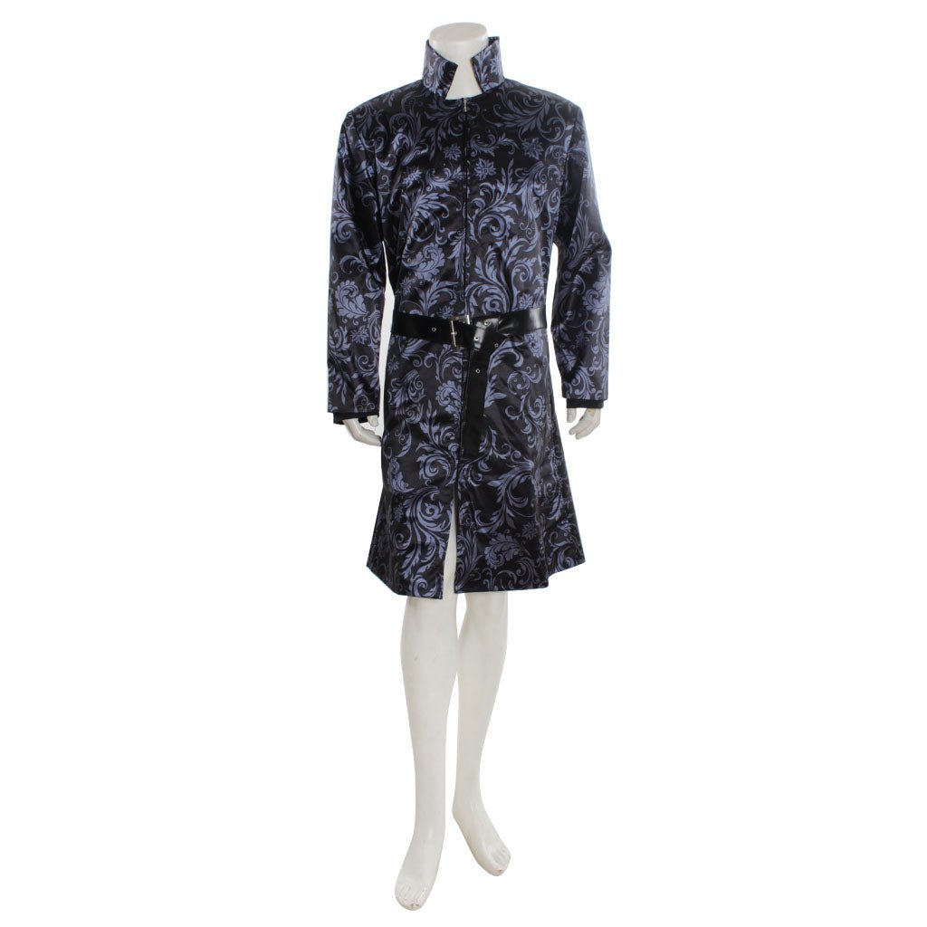 Männer Steampunk Gothic Viktorianischer Frack Kostüm - Langer Vintage Blauer Frack für Halloween & Cosplay