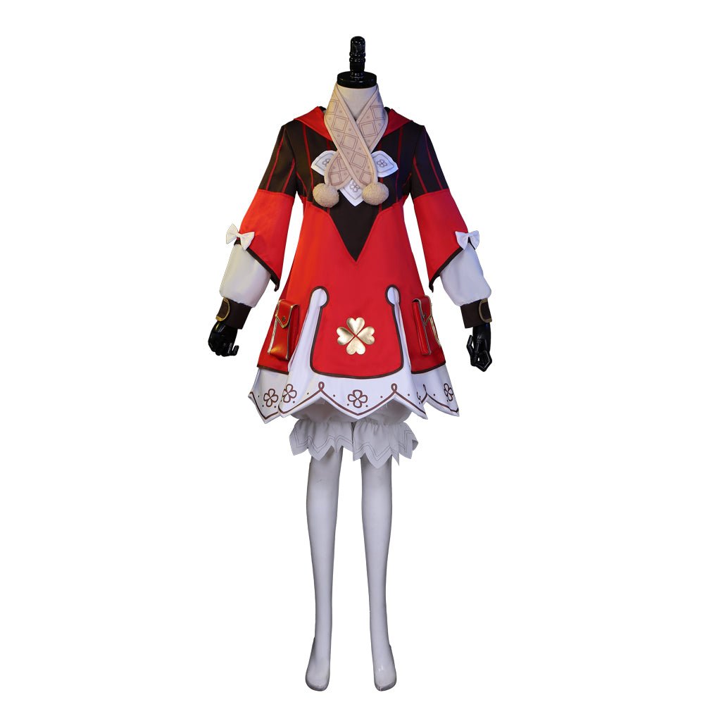 Genshin Impact Klee Cosplay Kostüm Süßes Loli Kleid mit Hut und Zubehör Vollständiges Set