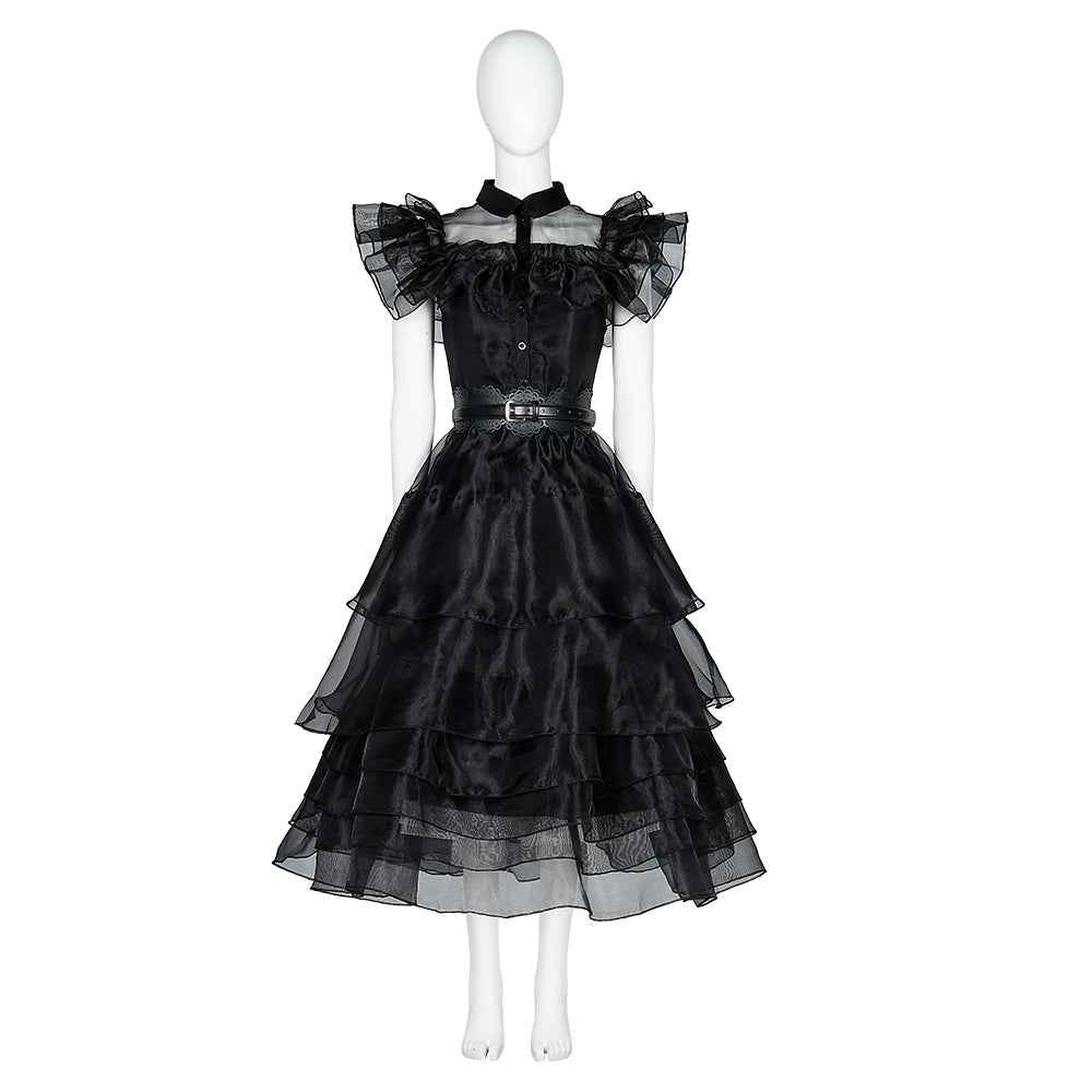 Wednesday Addams Die Addams Family Film Cosplay Kostüm Ballkleid