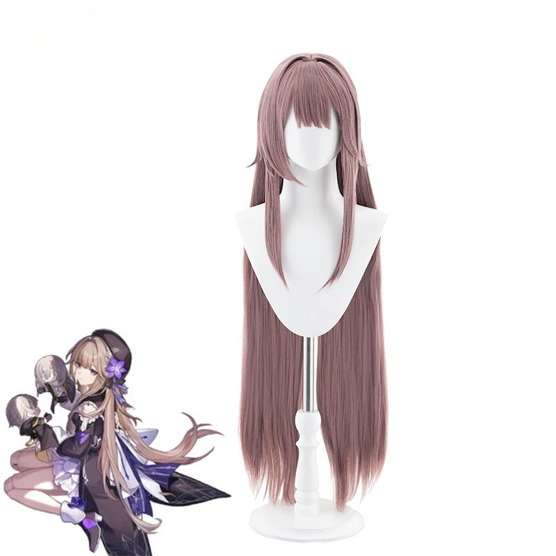 Game Honkai Star Rail Herta Cosplay Perücke 105cm Lang Gerade Damen Cosplay Perücken Hitzebeständig Synthetisches Haar