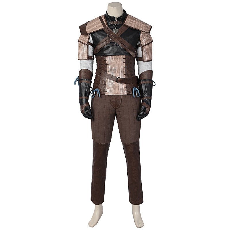 Witcher 3 Geralt von Rivia Cosplay Kostüm Lederjacke Wild Hunt Heldenanzug für Halloween